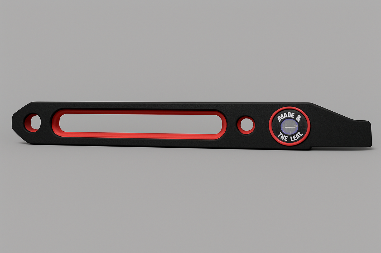 Flat Black and Red level tool