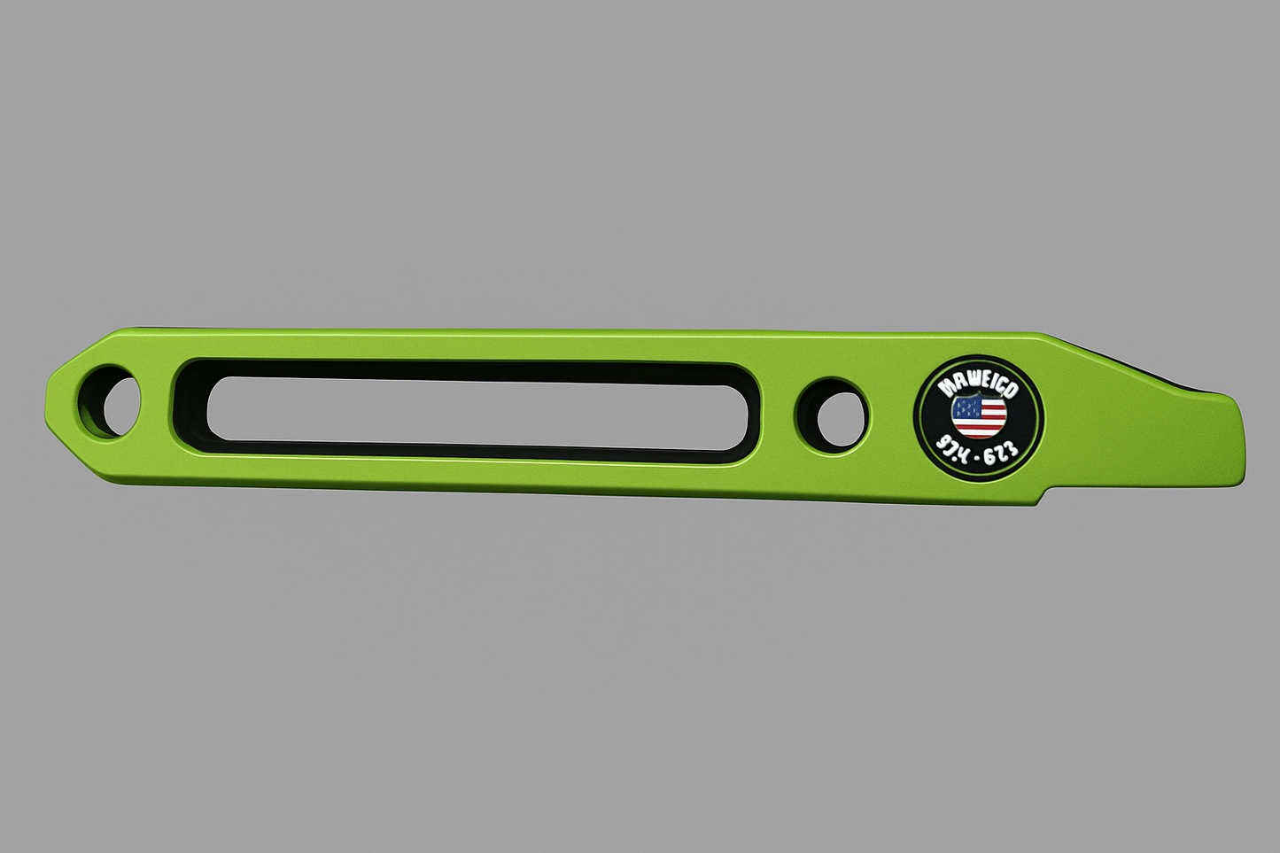 Green tool handle with black interior accents
