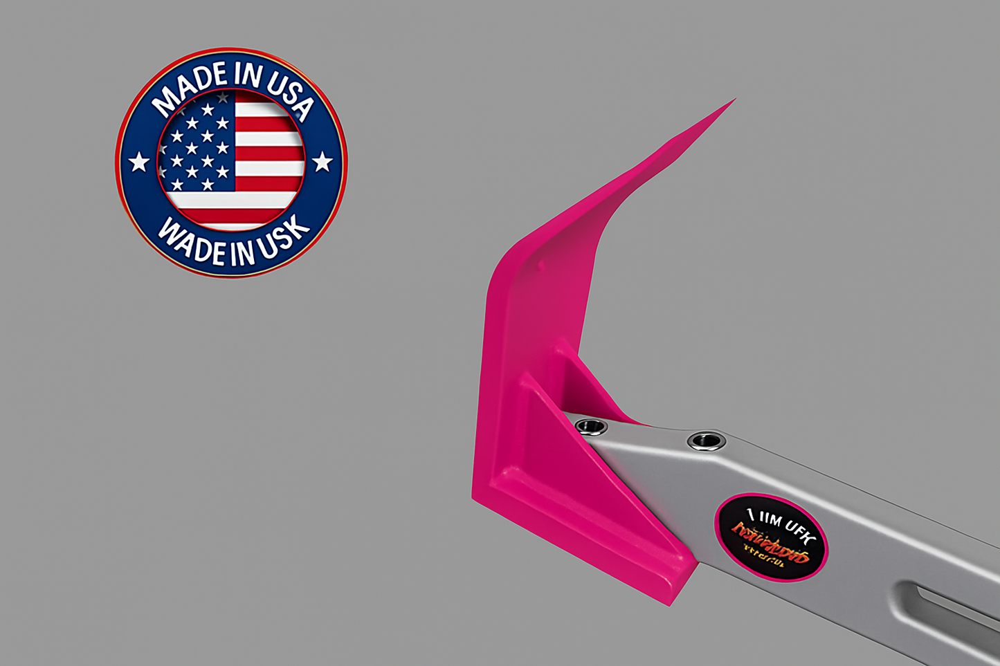 Tool with pink attachment