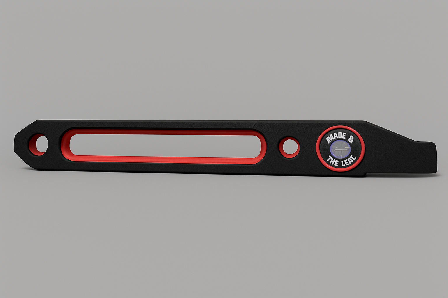 Flat Black and Red level tool