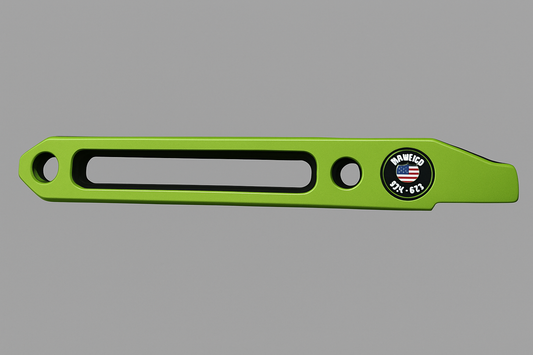 Green tool handle with black interior accents